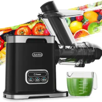 Masticating Juicer with 3.6-inch Wide Feed Channel2 Speed Modes and Reverse FunctionEasy To Clean with Brush