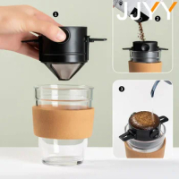 Telescopic Drip Stainless Steel Coffee Filter Reusable Paperless Pour Over Coffee Dripper Kitchen Gadget Cup