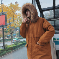 FINDSENSE G6 韓國時尚 寬鬆棉服中長款連帽外套棉防寒外套