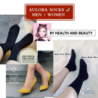 AULORA SOCKS [BLACK & BEIGE] READY STOCK SG SELLER
