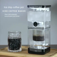 Simple Square Ice Drip Coffee Pots, Cold Brew Pot, Modern Household Cold Brew Maker, Small Size