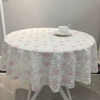 塑膠小圓桌布免洗田園茶几桌布PVC家用餐桌檯布