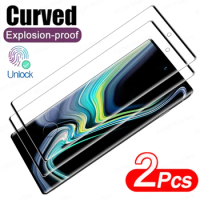 2Pcs Curved Tempered Glass Screen Protector For Samsung Galaxy S21 S20 S24 S22 Plus Ultra S23 FE Note 9 20 10 Plus S10 S9 Glass