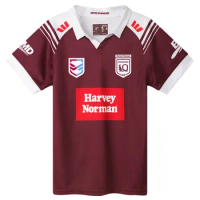 2024 Harvey Norman QLD Maroons Men's Jersey Rugby Training Singlet Short Shirt Custom name and number size S--5XL