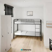 Dekoruma WESTER Tempat Tidur Metal 2 Susun / Bunk Bed Anak 97x210CM New Wesley - Hitam