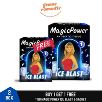 Buy 1 Get 1 Tisu Magic Power Ice Blast Tissue Megic Tanpa Harus Dibilas 1 Box (6 Sachet)