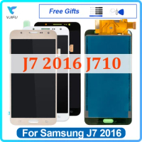 J710 LCD For Samsung Galaxy J7 2016 Display Touch Screen J710F J710M J710FN For Samsung J7 Duos Digitizer Assembly Replacement