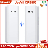 UeeVii CPE850 5KM Long Range Extender Outdoor WIFI Router 1000Mbps 5.8Ghz Wireless AP Bridge Access Point Wifi Repeater Router
