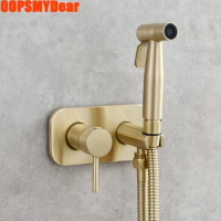WC Toilet Bidet Gun Bathroom Hot Cold Mixer Faucet Spray Wall Mount SUS304 Stainless Steel Muslim Anal Ass Hygienic Ctleaner Set