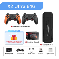 [Brand-New]X2 Ultra X2 Plus GD10 Pro 4K Game Stick 3D HD R Video Game Console Wireless Controller TV