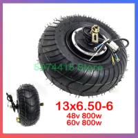 48V/60V 800W 13X6.50-6 Modification Motor for Citycoco Electric Scooter 13X6.50-6 Hub Motor Wheel Tubeless Tire Accessories