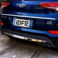 【IDFR】Hyundai 現代 Tucson 2016~2019 鍍鉻銀 後保桿飾條 下巴飾條(後保險桿下巴飾條)