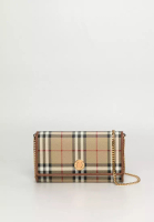 Burberry Check Wallet With Chain Strap 鏈條銀包