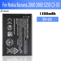 Original 1500mAh BV 6A BV6A BV-6A Battery For Nokia Banana 2060 3060 5250 C5-03 8110 4G Batteries Batteria