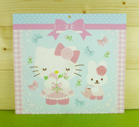 【震撼精品百貨】Hello Kitty 凱蒂貓~雙面卡片-藍玫瑰