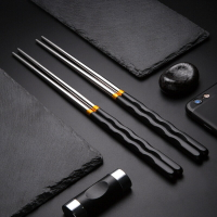 304不銹鋼筷子家用防滑耐高溫不發霉高檔精致鐵銀金屬餐具公筷子