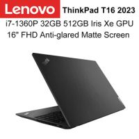 Best Lenovo Laptopn ThinkPad T16 2023 Notebook PC Professional Engineer I7-1360P 32GB 512GB 16 Inch FHD Matte Display Iris Xe