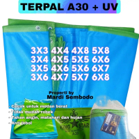 TERPAL A30 +UV KOREA SUPER TEBAL SUPER KUAT warna biru hijau ukuran 5x6 6x8 4x8 4x7 4x6 4x5 4x4 3x4 