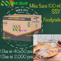 [1Dus] Mika Cup Saos Puding Oval 100 ml 100ml SSY isi 2.000 pcs Tempat Mika Cup Bumbu Sambal Cabe Ep