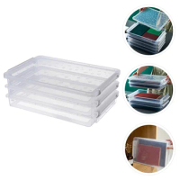 Plastic File Organizer Box Portable 3 Layers Large Capacity A4