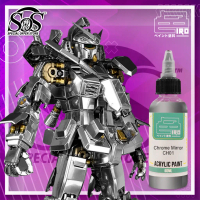 Acrylic Paint 60ml IRO Paint Solvent Based Airbrush Pre-thinned Paint Chrome Color Series DIY Gundam