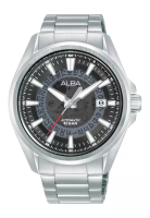 ALBA PHILIPPINES Black Dial Stainless Steel Strap Date Display AU4031X1 Men's Automatic Watch 43mm