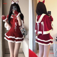 聖誕用品 公司貨 免運 開發票 圣誕節主題服裝cosplay性感兔女郎貓女制服新年圣誕舞臺裝演出服 快速出貨 交換禮物 聖誕禮品