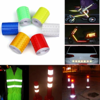 5cmX3m Car Reflective Tape Warning Light Reflector Protective Sticker Trucks Auto Motorcycle Safety Mark Reflective Strip Sticke