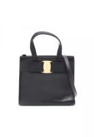 Salvatore Ferragamo Pre-Loved Salvatore Ferragamo vara ribbon Handbag leather black 2WAY