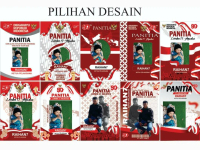 Name Tag ID Card 1 Set Panitia 17 Agustusan Custom Foto Nama Satu set + Lanyard