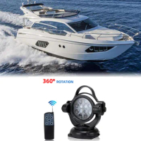 Portable Wireless Remote Control For Truck Off-road 4x4 Boat 12/24v 7 Inch 60W Led Spot Light Marine Searchlight