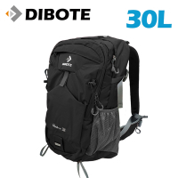 迪伯特DIBOTE 極輕骨架。人體工學30L登山背包/登山包 (黑)