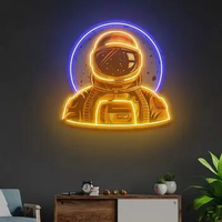 Astronaut Logo Spaceman Neon Light Custom Neon Light LED Neon Light Art Neon Light Background Wall Decoration Door Signboard