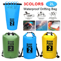 2L Waterproof Drifting Bag Outdoor Storage Phone Pouch Swimming River Boating Kayak Dry Bag Pack for Trekking Floating Camping