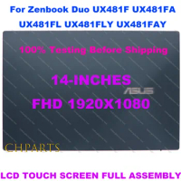 For Asus Zenbook Zenbook Duo UX481F UX481FA UX481FL UX481FLY UX481FAY 14" FHD 1920x1080 LCD Touch Screen Display Full Assembly