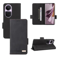 For OPPO Reno 10 5G Fusion Flip PU Leather Wallet Magnetic Buckle Case For OPPO Reno 10 Pro 5G Reno10 Anti-Fall Phone Coque