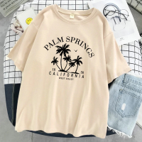 2025 Năm Mới Giáng Sinh Palm Springs 1858 California Bờ Tây Áo thun nữ mùa hè Áo thun thường ngày Th