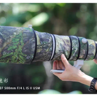For Canon EF 500mm F4 L IS II USM Lens Waterproof Camouflage Coat Rain Cover Protective Sleeve Case Nylon Guns Cloth