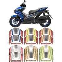 For YAMAHA NVX155 NVX 155 AEROX AEROX155 Motorcycle Accessories Stickers Wheel Hub Decals Rim Reflective Sticker Stripe Tape Set