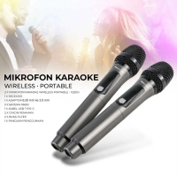 TaffSTUDIO Mikrofon Karaoke Wireless Portable KTV 2.4GHz
