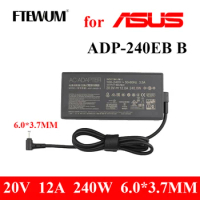 240W 6.0*3.7mm Power Adapter 20V 12A Charger For ASUS ROG 15 GX550LXS RTX2080 ADP-240EB B ROG Strix SCAR 15 17 G533QS G733QS