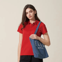 【ELLE ACTIVE】女款 法式經典短袖POLO衫-紅色(EA24M2W1101#75)