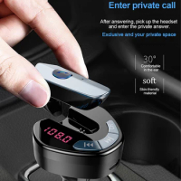 Car Bluetooth Headset Bluetooth Car Kit Bluetooth Handsfree Car MP3 Player Bluetooth V4.1 Support U Disk Music Car Charger
