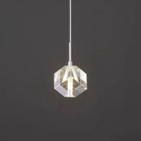 Bedroom Bedside Crystal Pendant Lamps Nordic Restaurant Bar Desk Study Chandelier Modern Adjustable Small Hanging Lights