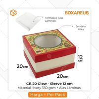 Box Hampers Natal Christmas Gift Cookies Box 20x20 | CB 20 GLOW Box T12 + Mika