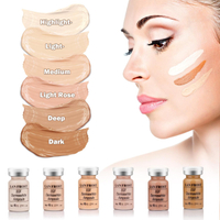 BB Glow Starter Kit Hyaluronic Acid Serum Foundation Skincare Mix Kit 0.27ออนซ์ Hyaluronic Acid Ampo