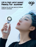 香港行貨 一年保養 ego - HyFreeze 半導體制冷風扇 冰敷手持高速風扇 18小時長氣 / 半導體制冷10度 / LED顯示 / 靜音 / 180度角度調較 HF1 碳黑