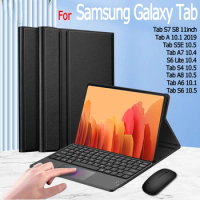 Touchpad Keyboard Case For Samsung Galaxy Tab A7 2020 10.4 A 10.1 2019 10.5 2018 A6 2016 T500 T510 Wireless Mouse Tablet Cover