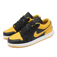 【NIKE 耐吉】休閒鞋 Air Jordan 1 Low Yellow Ochre 男鞋 黃 黑 一代 AJ1(553558-072)