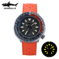 Heimdallr Sharkey Titanium Diver Watches Luminous Dial Sapphire Crystal 200M Water Resistance NH35 Automatic Movement Men Watch